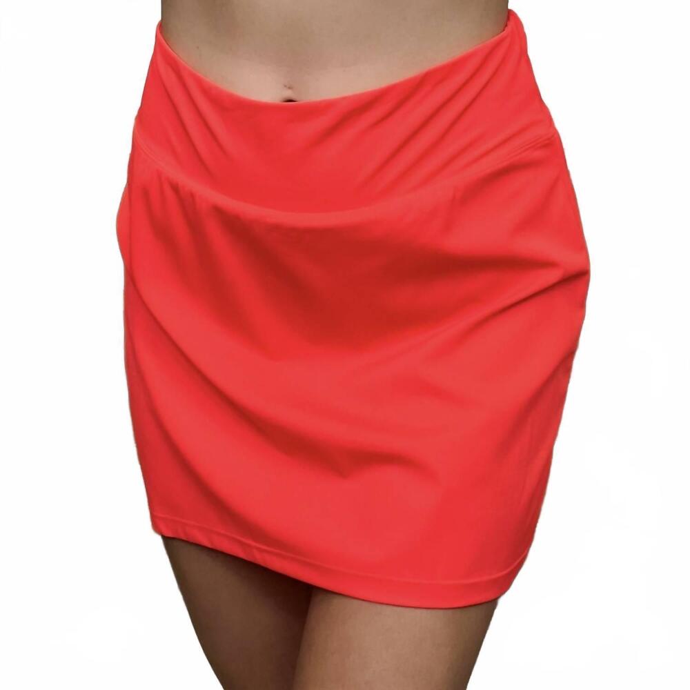 NEW KIAVA oceanside scrunch swim skirt in coral